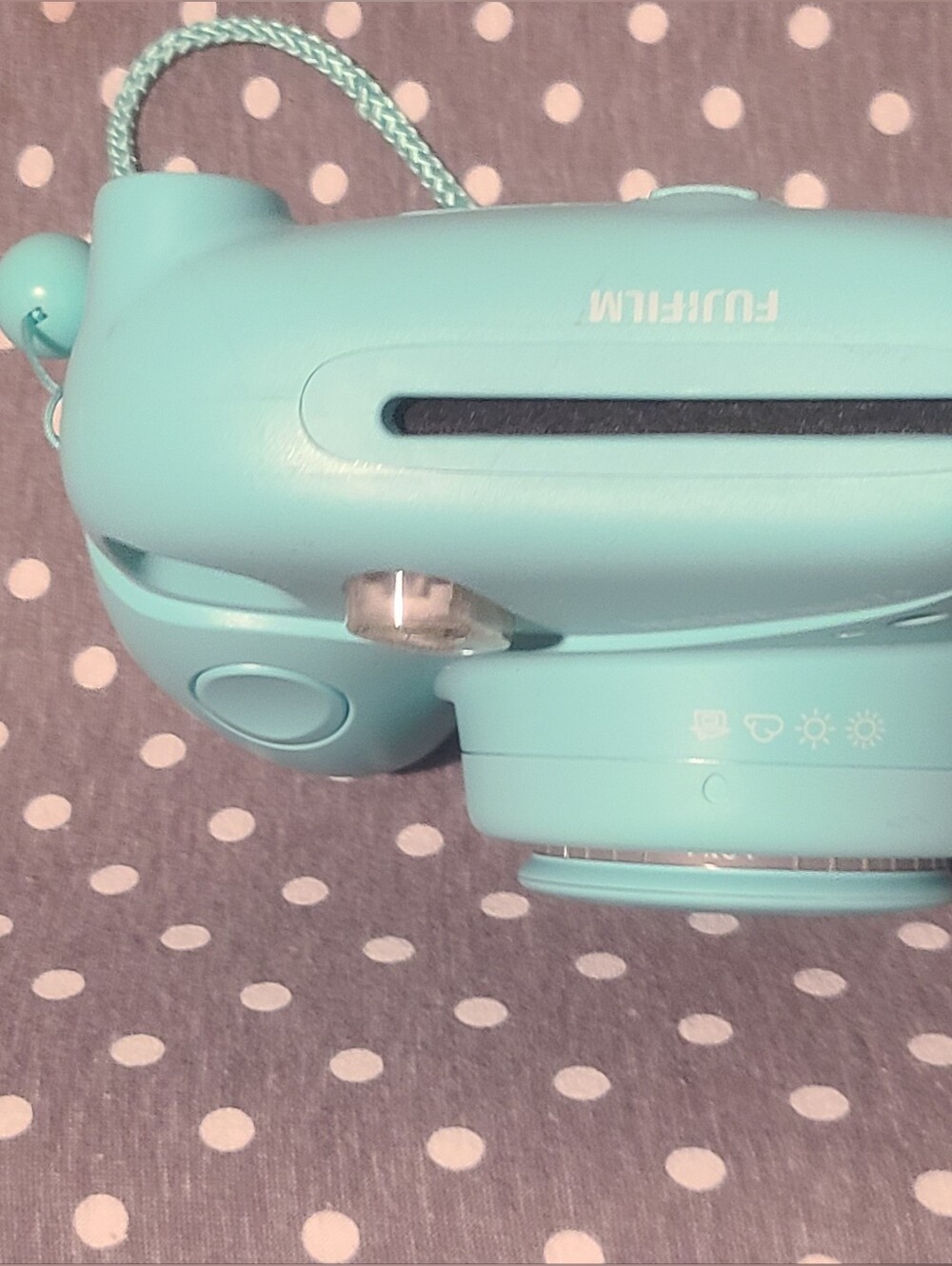 Fujifilm Instax Mini 7+ Instant Camera - Seafoam Green - W/ Strap - Tested Works - Picture 4 of 9